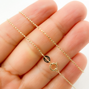14K Solid Gold Ball Chain.